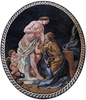 Греческая богиня мозаичная фреска