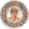Мраморная мозаика - греческий бог
