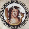 Medalhão O Retrato do Deus Grego Dos Pastores Mosaico