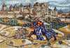 Репродукция средневековой деревни Мраморная мозаика