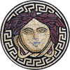 Arte illustrativa del mosaico di Medusa