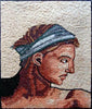 Autorretrato de Miguel Ángel - Reproducción en mosaico