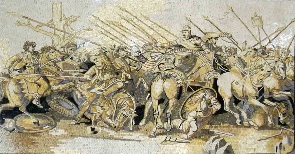 Arte em mosaico - Batalha de Alexander Issus