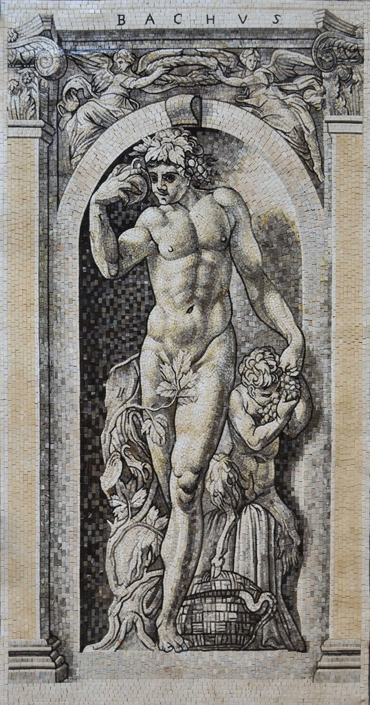 Art de la mosaïque - Le dieu Bachus