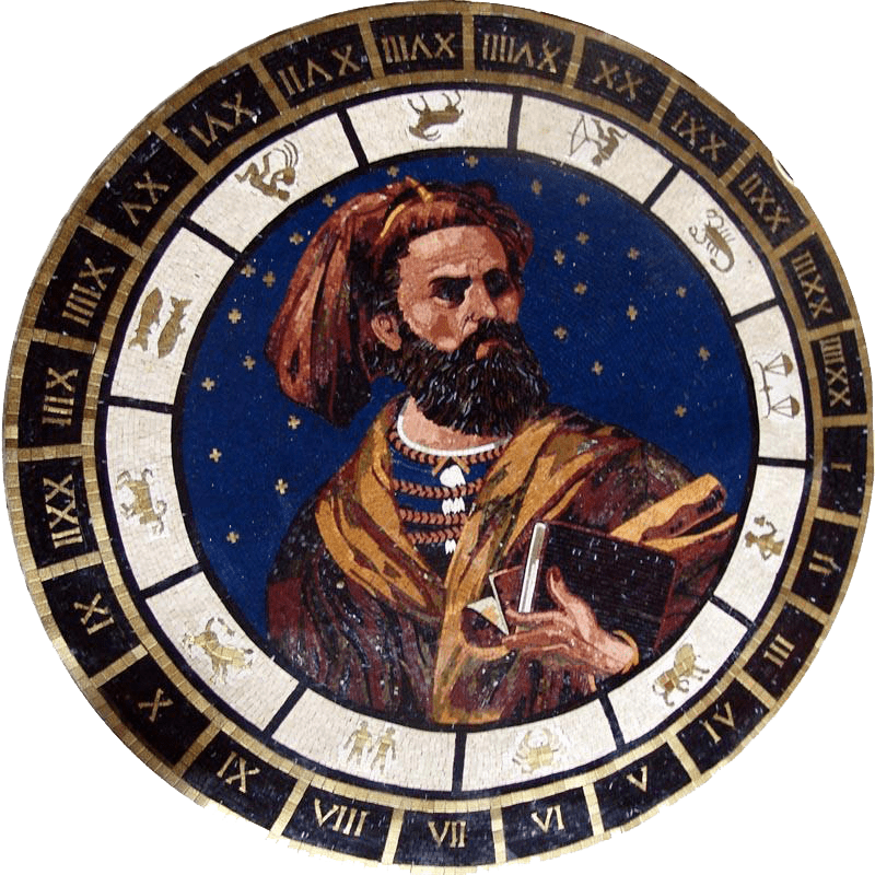 Arte em mosaico - O retrato de Marco Polo