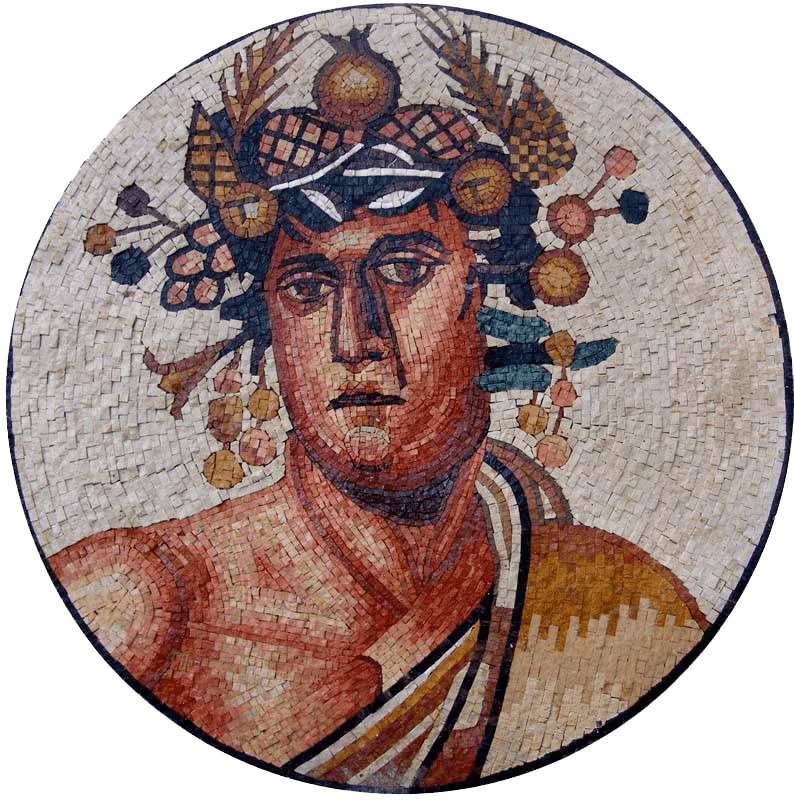 Mosaico Dios Griego Mosaico
