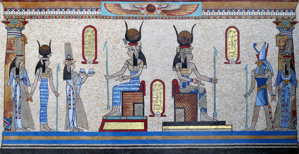 Mural de mosaico - Elusivo Salón Egipcio