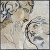 Mosaic Mural OF Eve and Adam