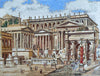 Mosaik-Wandbild-Römisches Antikes Forum