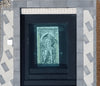 Mural de mosaico de mármol del dios Neptuno