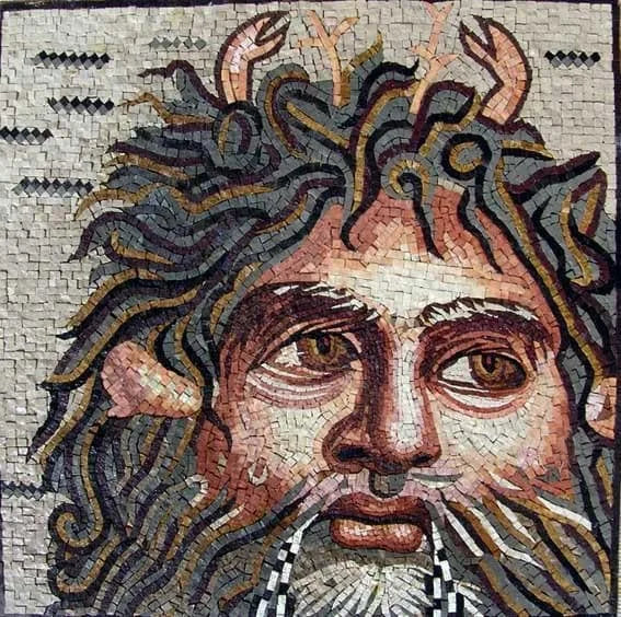 Oceanos God Mosaic progetta Titan God