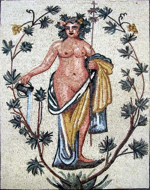 Arte del mosaico de la diosa romana