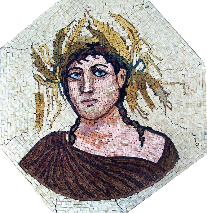 Déesse romaine de la mosaïque de la jeunesse