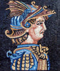 Artes de piedra de mosaico de retrato romano