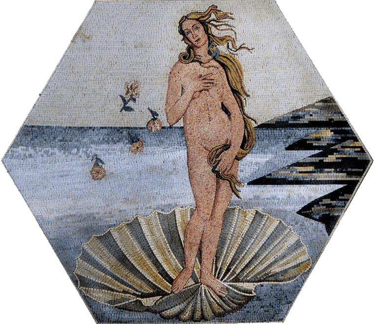 Sandro Botticelli Nacimiento de Venus - Reproducción en mosaico
