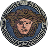 Ilustração em mosaico de medalhão Versace