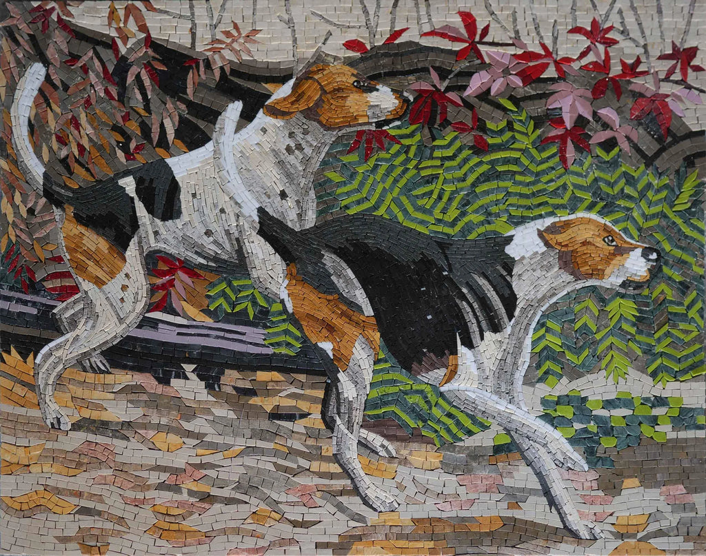 Cão Mosaico Foxhound Americano