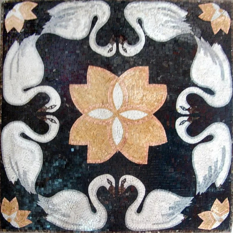 Mosaic Patterns - Geometric Swan
