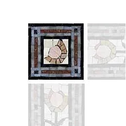 Opera d'arte astratta del mosaico dell'angolo floreale