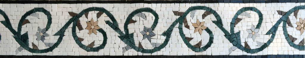 Amaryllis Vines - borda de mosaico floral