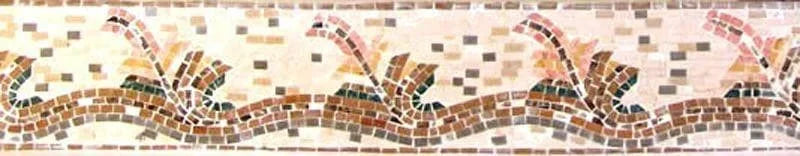 Arte em mosaico de borda de ramo abstrato