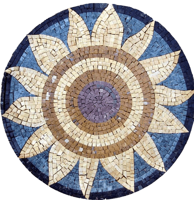Le tournesol - Art de la mosaïque de fleurs