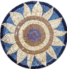 Die Sonnenblume - Blumen-Mosaik-Kunst