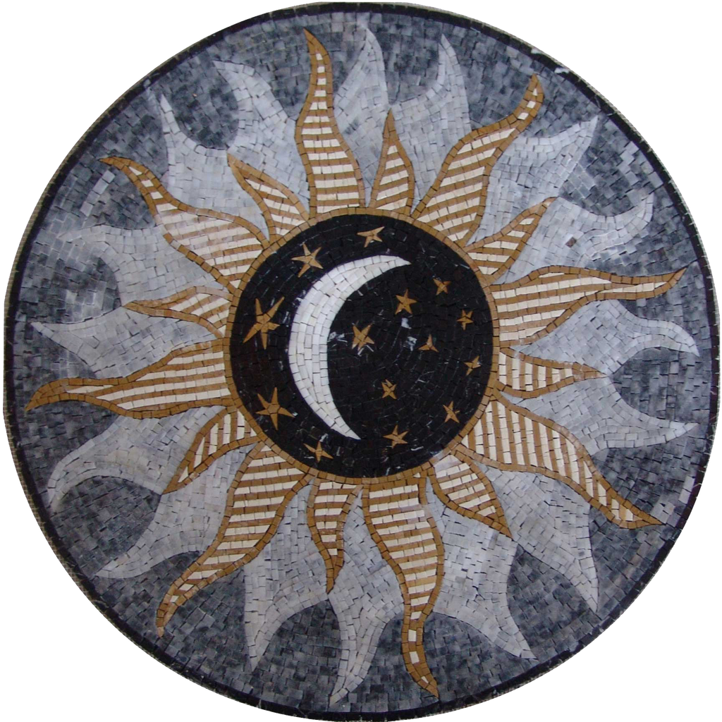 Наджм II - Мозаичный медальон Луны и Солнца