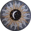 Najm II - Medallón de mosaico de luna y sol