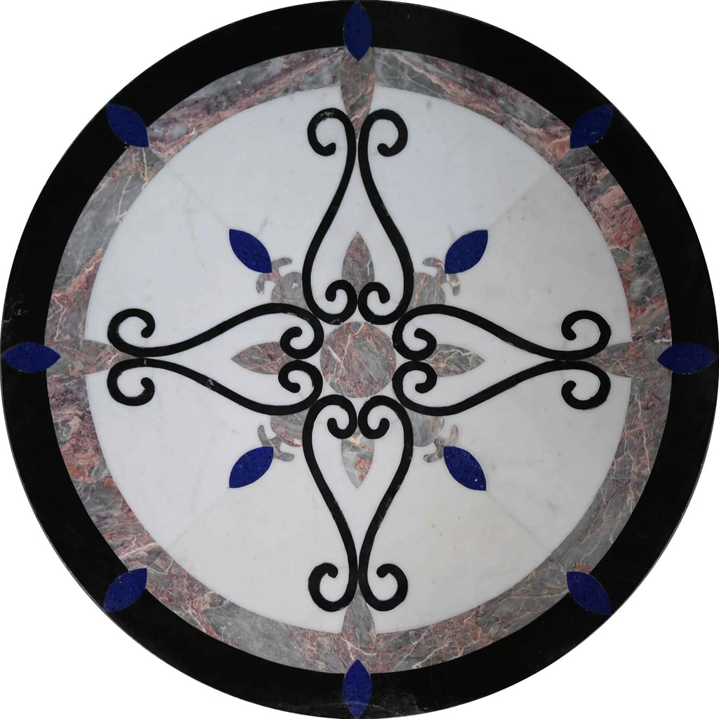Amrin - Medaglione in mosaico a getto d'acqua