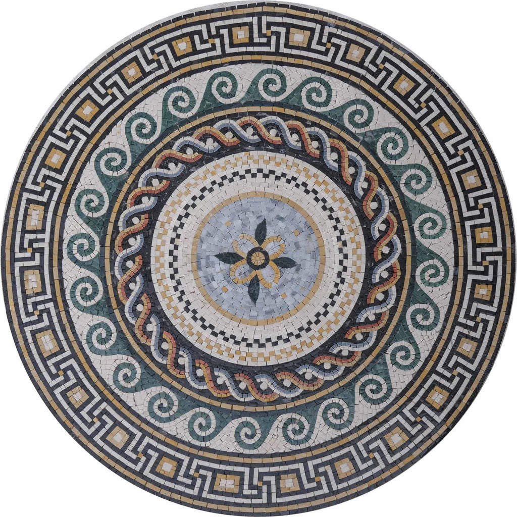 Aelius II - Greco-Roman Mosaic Medallion