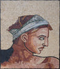 Michelangelo Buonarrotis Nu I" - Reprodução de arte em mosaico"
