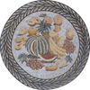 Pietradura - Medalhão de Mosaico de Frutas