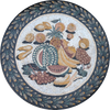 Pietradura - Fruchtmosaik-Medaillon