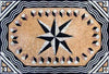 Sandy - Tapis mosaïque boussole | Mozaïco