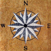 Wanderlust - Kompass-Mosaik-Kunst | Mozaico