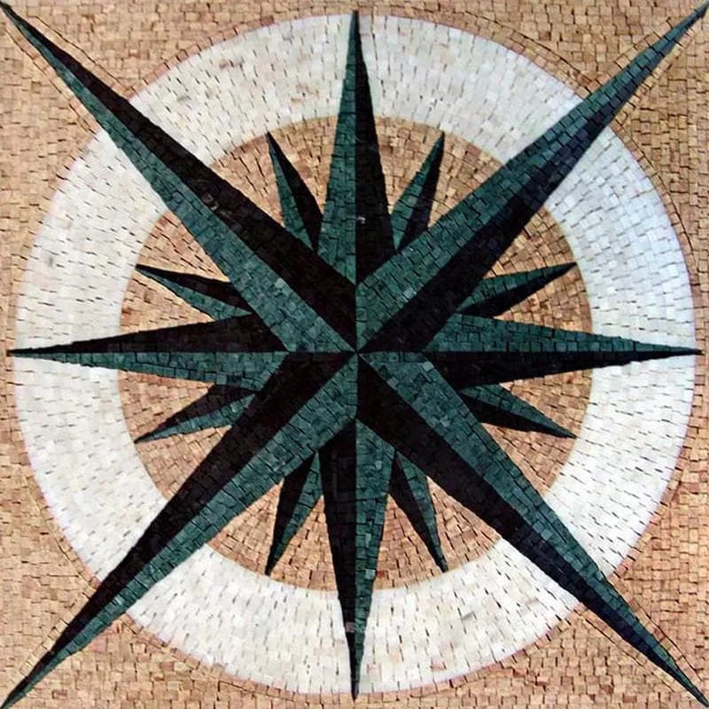 Doris - Projeto de mosaico de bússola | mosaico