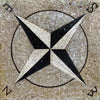 Rose Aurum - Compass Mosaic Artwork | Mozaico