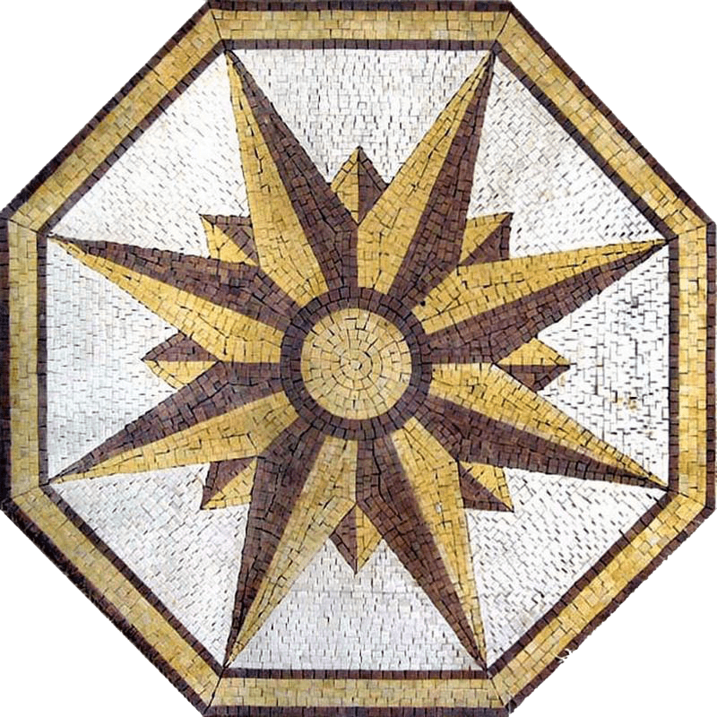 Aurora - arte em mosaico octogonal