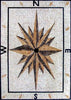 Alumina - Compass Mosaic Artwork | Mozaico