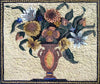 Mosaico abstracto de la flor del clavel