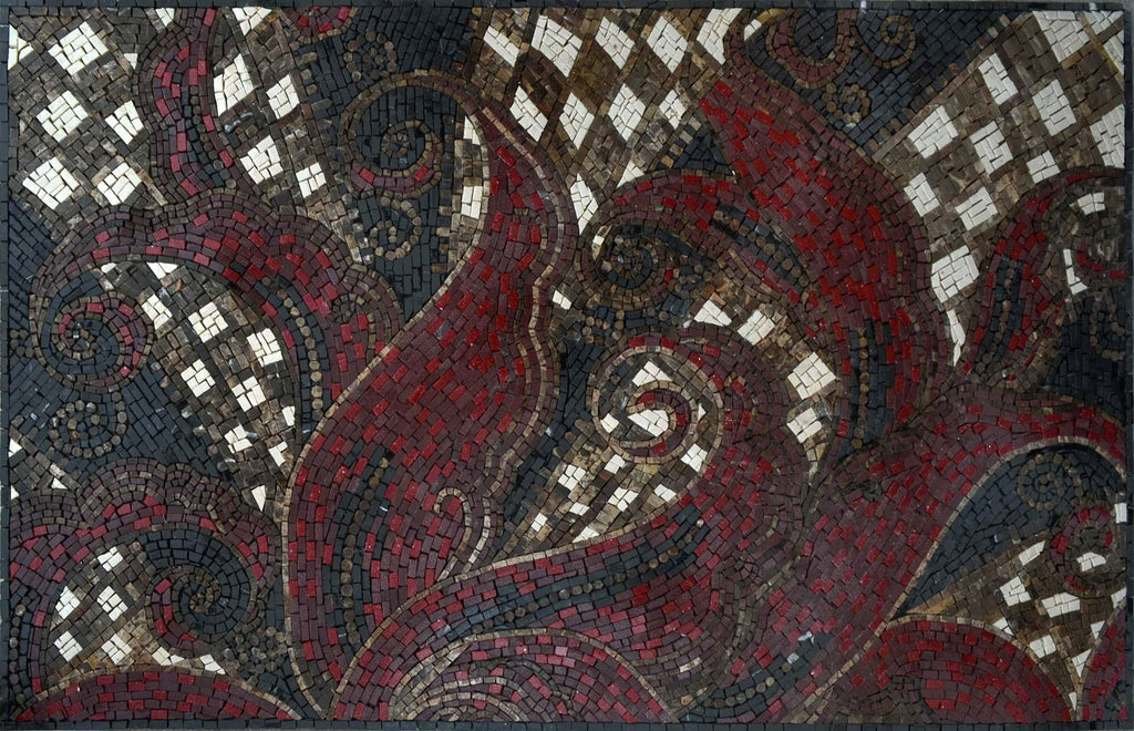 Абстрактный декоративный цветок II - Мозаика