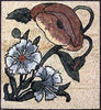 Mosaico floral abstracto. Narciso
