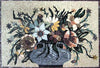 Mosaico Abstrato. Vaso de Flores Exóticas