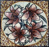 Arte em mosaico de flores com destaque dedaleira