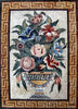 Amaryllis and Roses Mosaic Arrangement