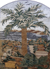 Arched Mosaic - Palm Tree