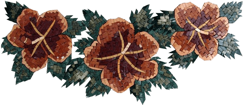 Arte del mosaico del fiore del vischio di Natale