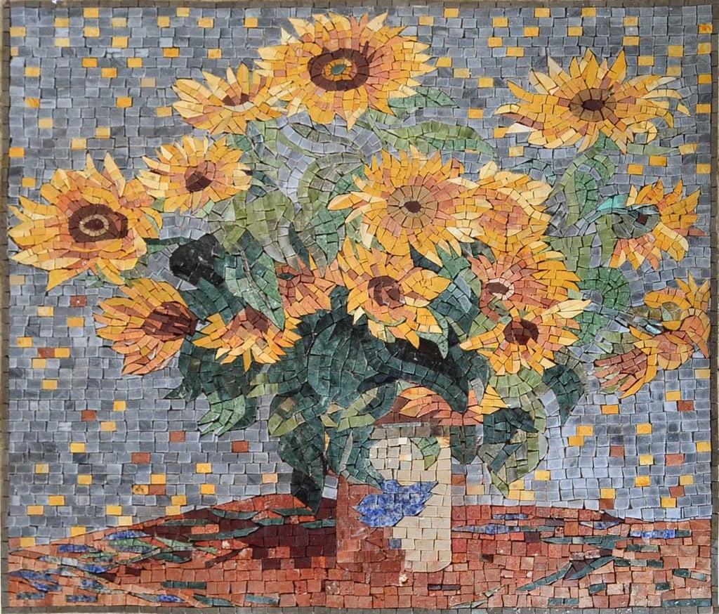 Girasoli di Claude Monet - Riproduzione a mosaico