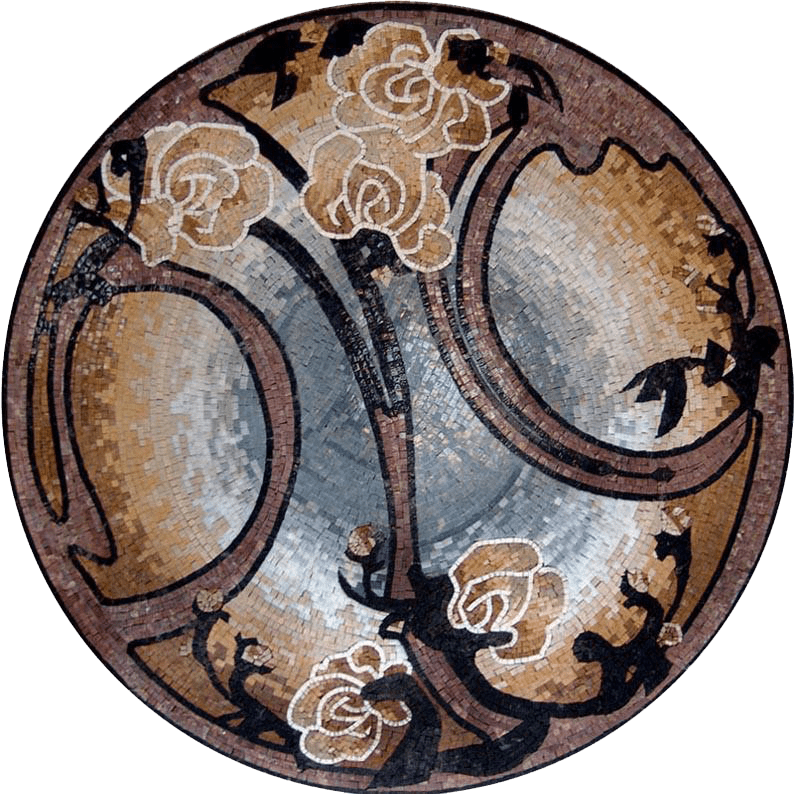 Medallón Floral - Mosaico Carlotta